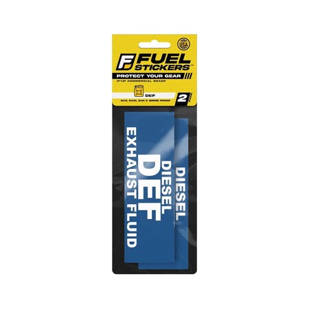 Fuel Stickers DEF Sticker, Diesel Exhaust Fluid Label: Fluid Safety - Heavy-Duty - White/Blue, 6x2, 2PK Z-262DEF-2PK